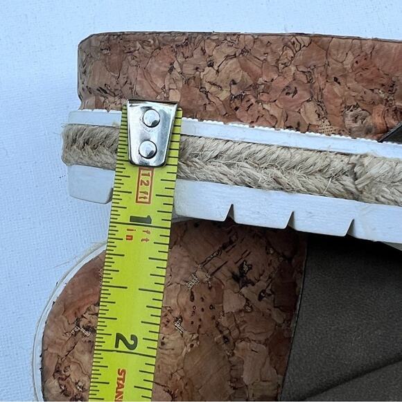 Adrienne Vittadini Women's Cork Cross Double Strap Pommery Sandals Sz 8.5 - Picture 8 of 9